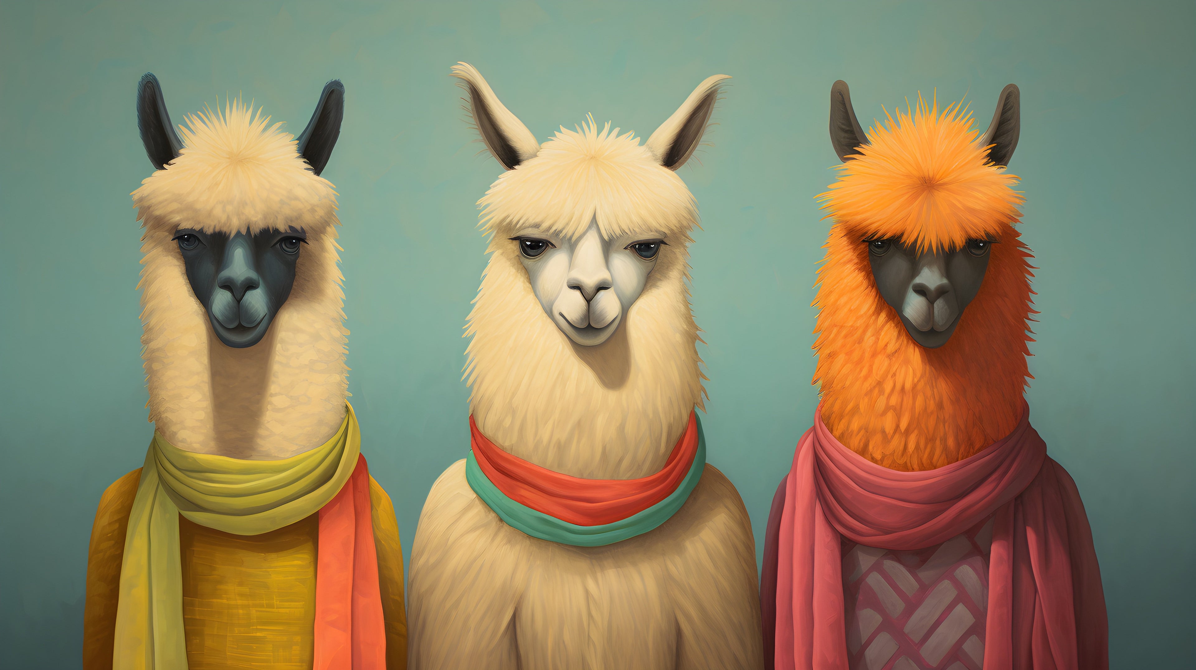 Colorful Llama Cross Stitch Pattern PDF | Modern Llama Trio Needlepoint Design | Cute Animal Wall Art Embroidery Pattern | Instant Download | Llama Decor
