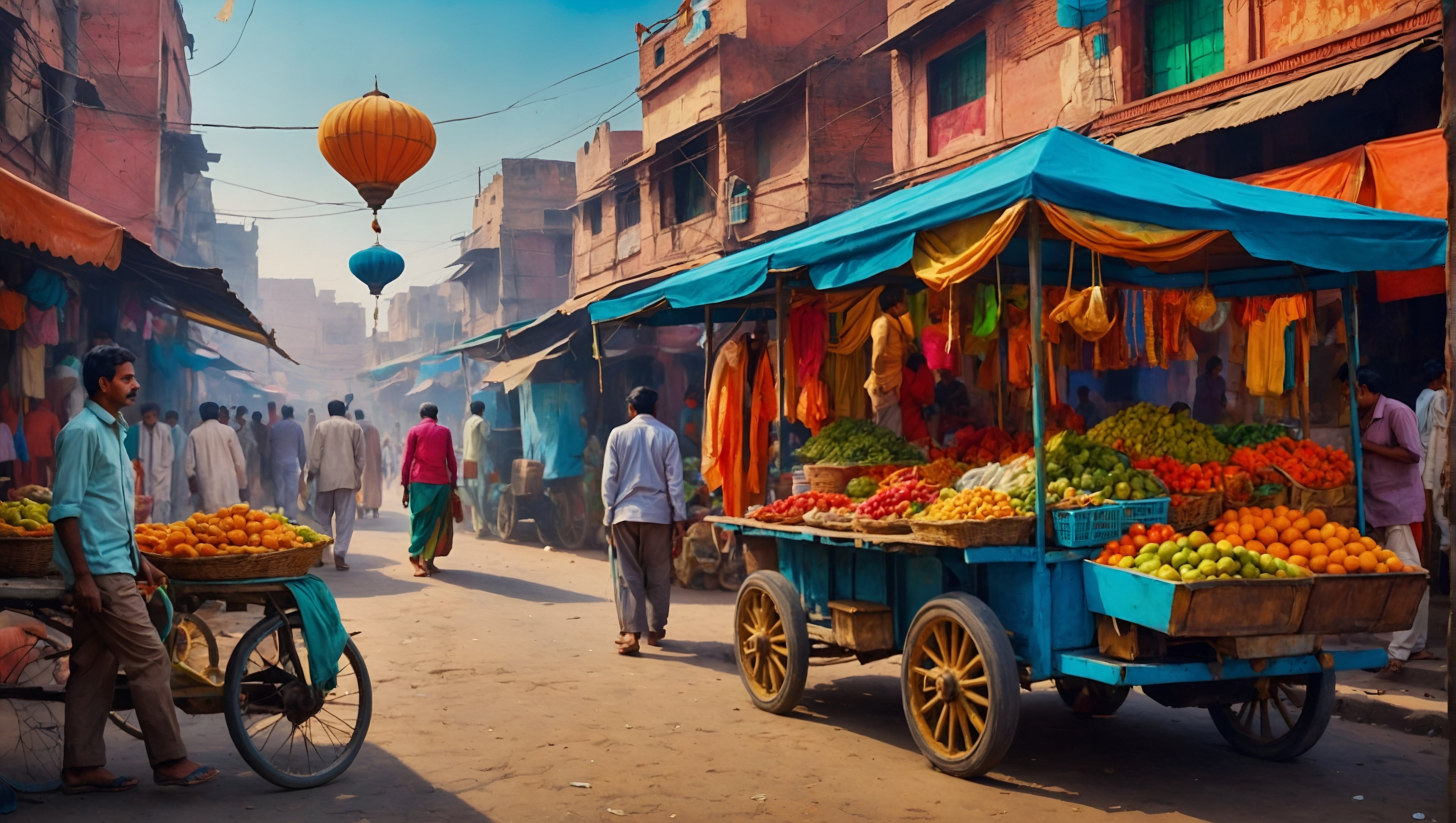 Complete Nepalese Street Market Cross Stitch Pattern PDF | Kathmandu Bazaar Embroidery Design | Full Color Counted Cross Stitch Chart | Cultural Travel Wall Art | DIY Needlepoint Pattern